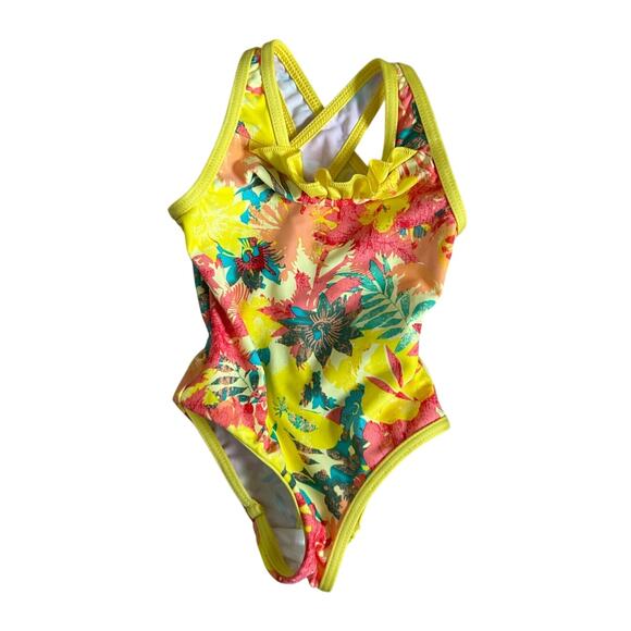 Patagonia Baby 3-6 Months Yellow Floral Swimsuit - Picture 1 of 5
